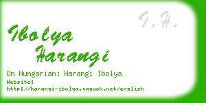 ibolya harangi business card